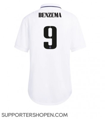 Real Madrid Karim Benzema #9 Hemma Matchtröja Dam 2022-23 Kortärmad